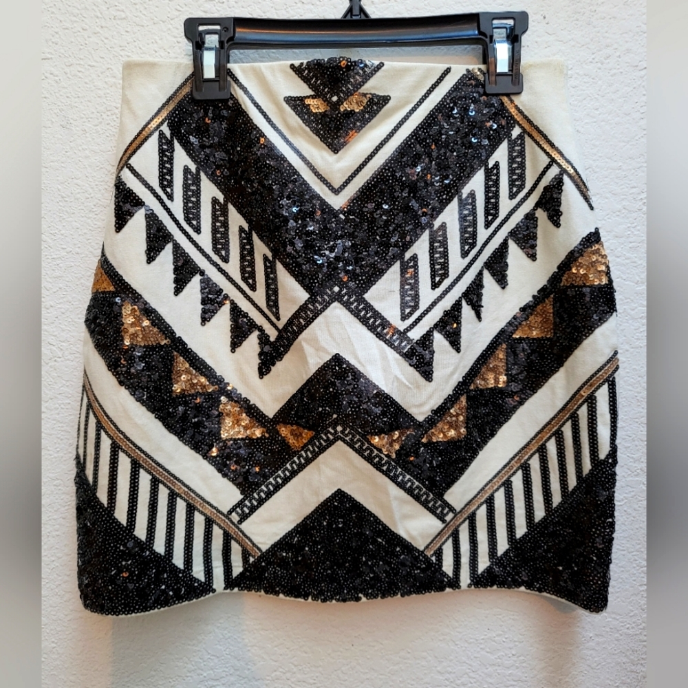 Express sequin mini skirt, XS